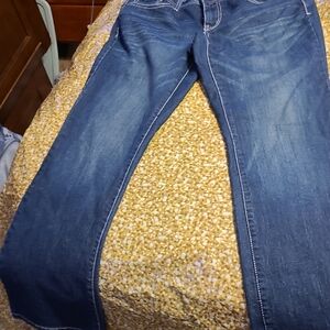 LEI Women's Straight Leg Blue Jeans